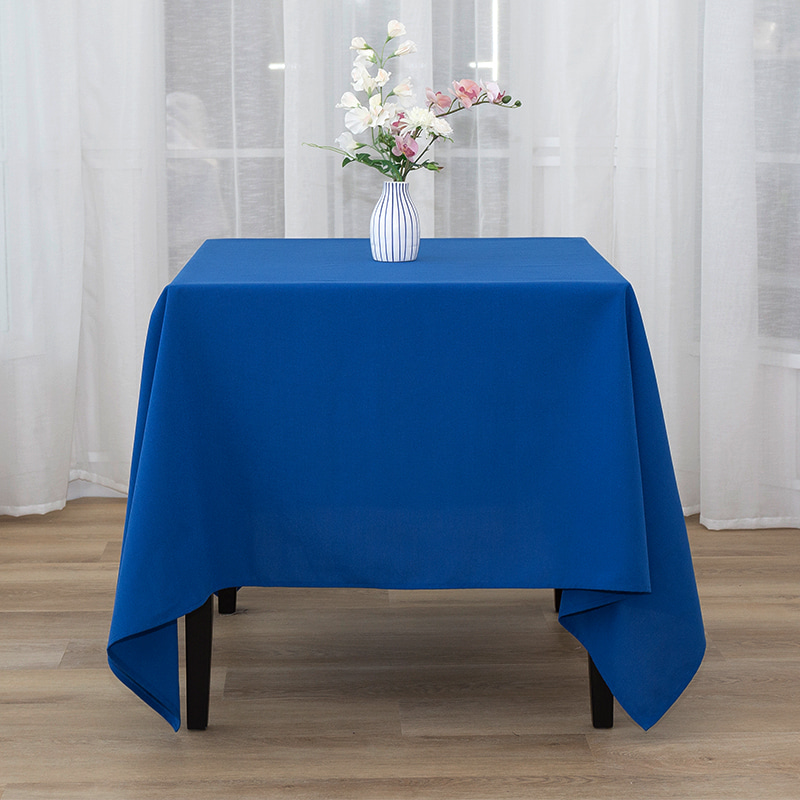 Firkantet 217GSM polyester solid farve bryllup banket duge