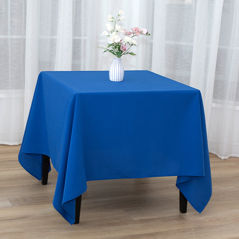 Firkantet 217GSM polyester solid farve bryllup banket duge