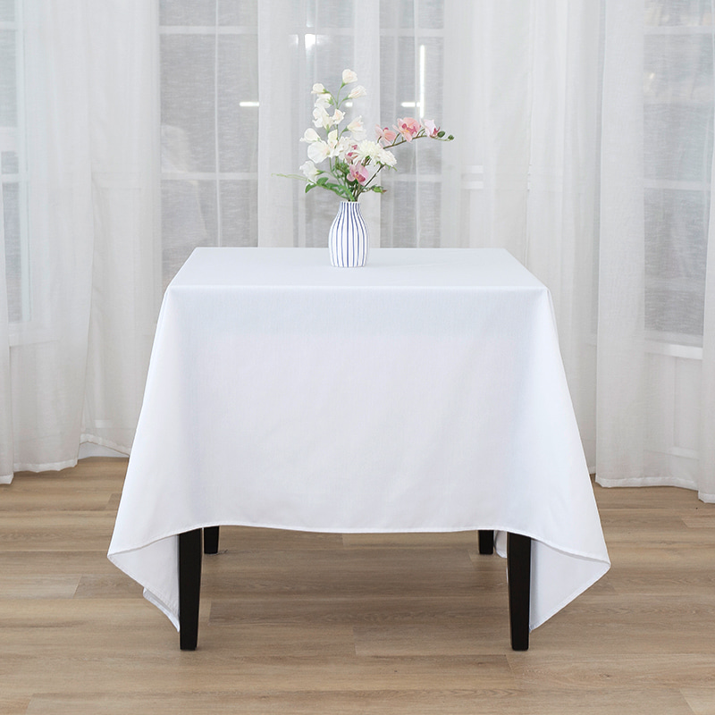 Firkantet 217GSM polyester solid farve bryllup banket duge