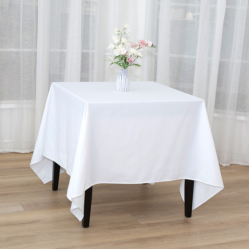 Firkantet 217GSM polyester solid farve bryllup banket duge