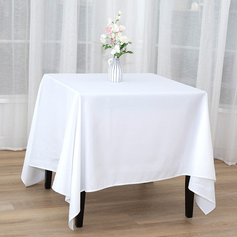 Firkantet spundet polyester solid farve bryllup banket duge