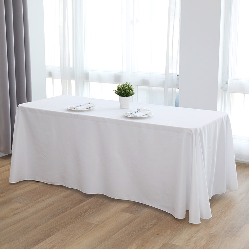 90x132 '' spundet polyester solid farve bryllup banket duge