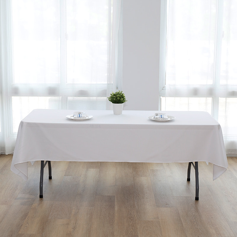 60x102 '' 217GSM Polyester Solid Color Wedding Banquet Tablecloth