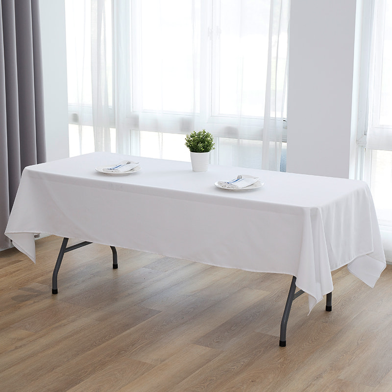 60x102 '' 217GSM Polyester Solid Color Wedding Banquet Tablecloth