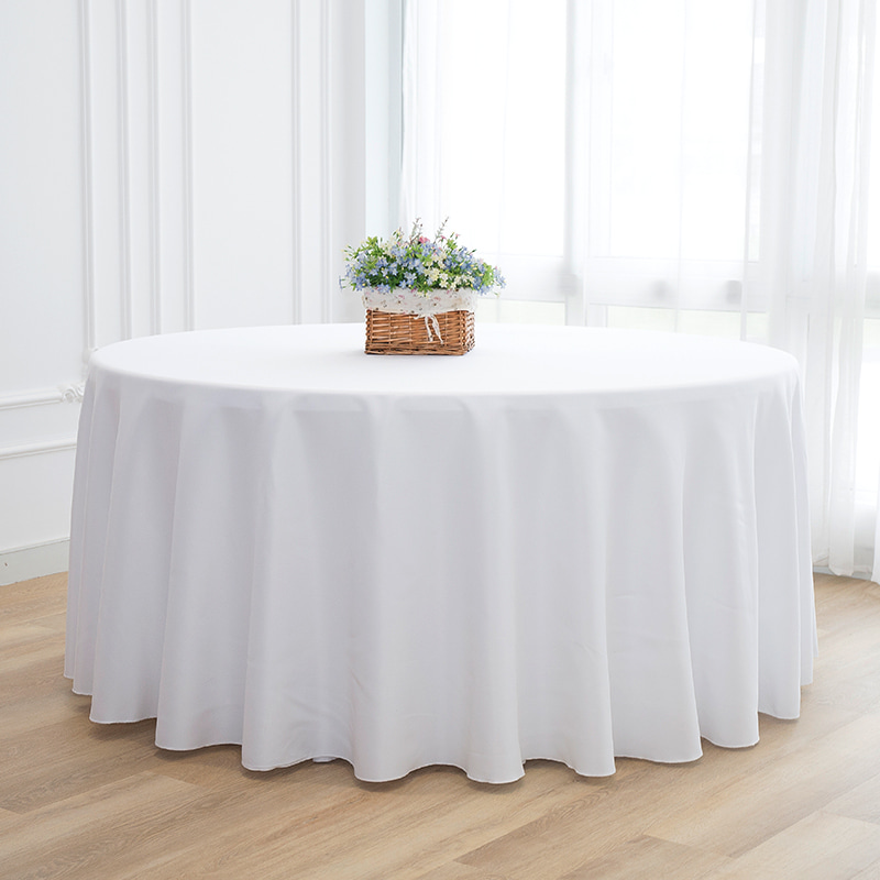Store runde spundet polyester solid farve bryllup banket duge
