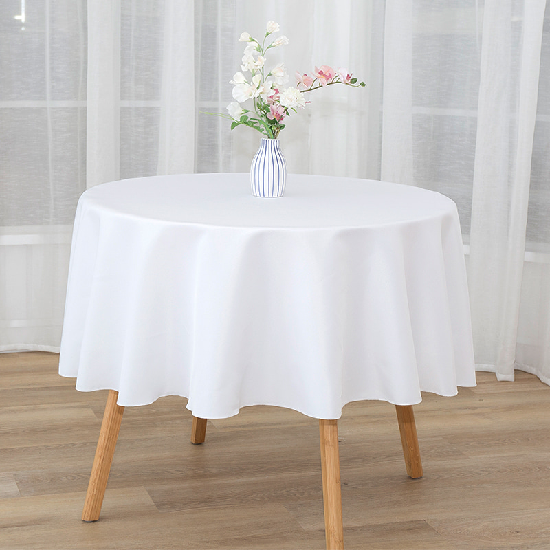 Runde spundet polyester solid farve bryllup banket duge