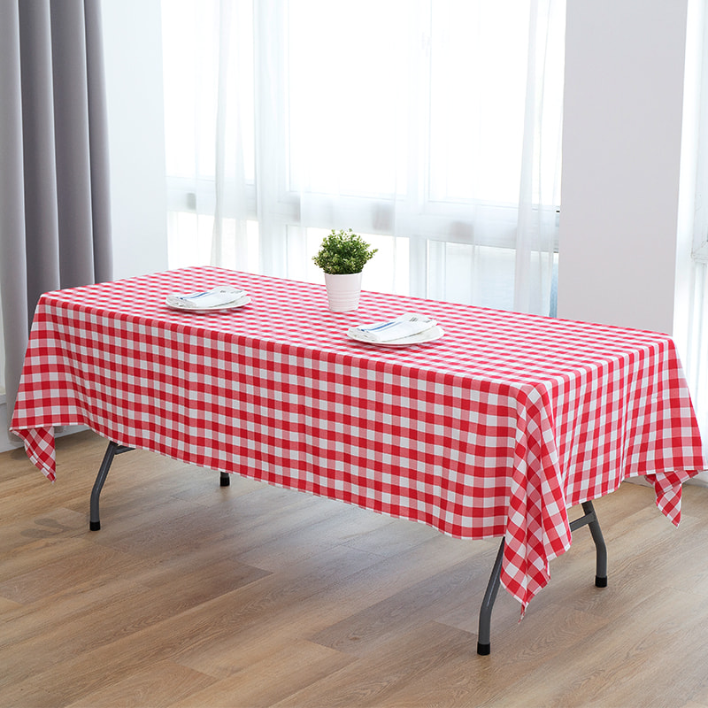 60x102 '' Picnic Party Rectangle Plaid Woven dughloths