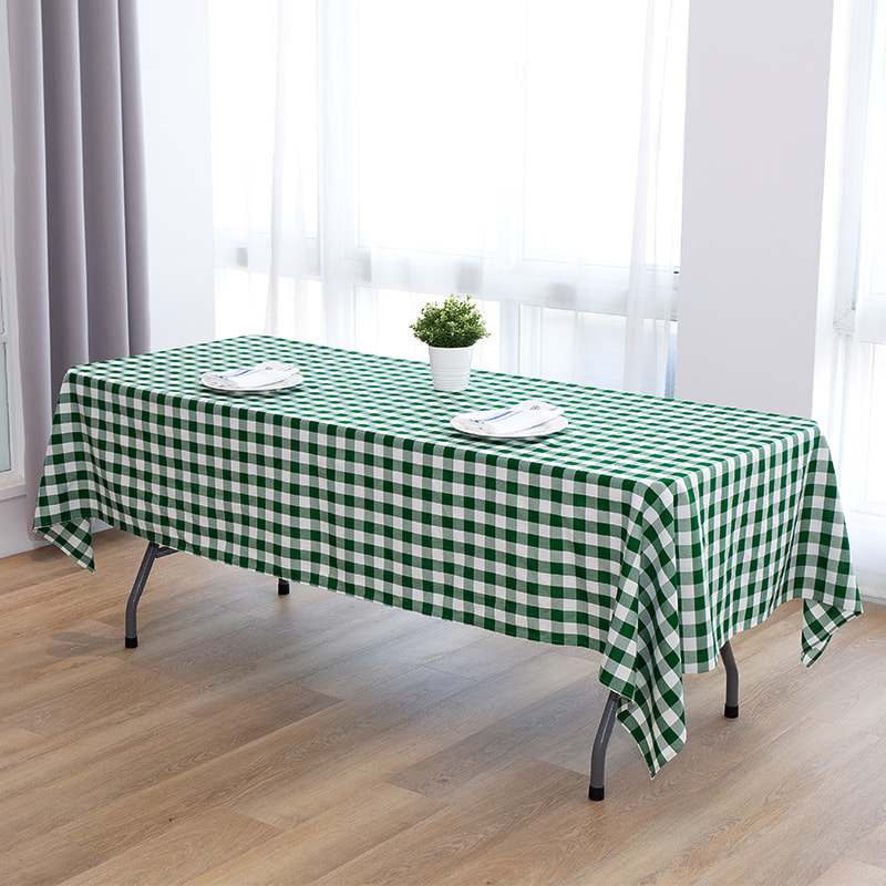 60x102 '' Picnic Party Rectangle Plaid Woven dughloths