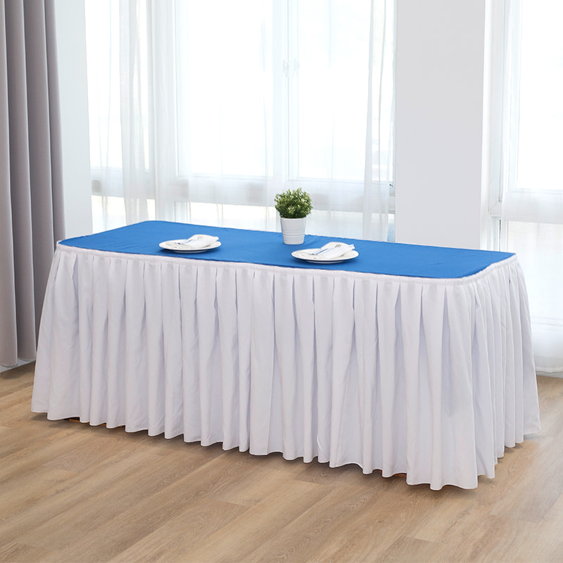 200 gram tungt skud solid farve ruffled topløs bord nederdel