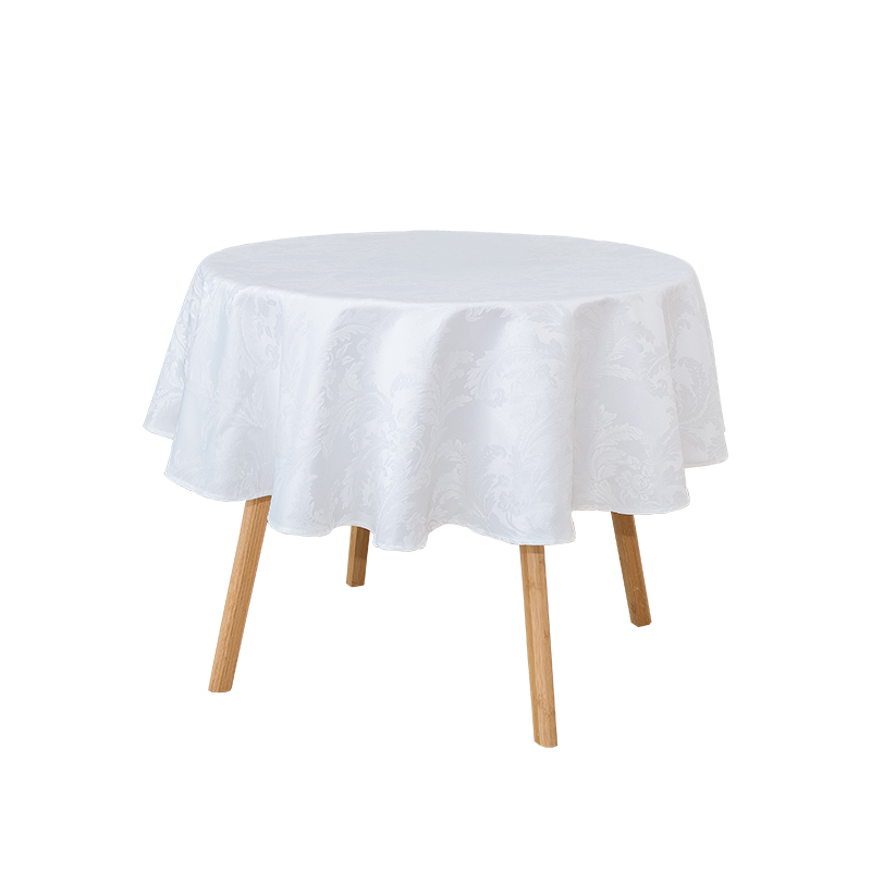 R160cm geometrisk grå cirkulær jacquard -duge