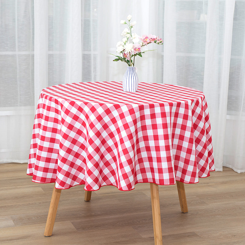 R70 '' Picnic Party Rectangle Plaid Woven dughloths