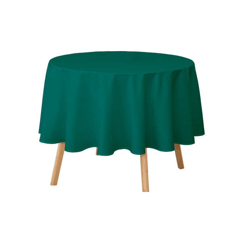 Runde 217GSM Polyester garn Fast farve bryllups banket duge