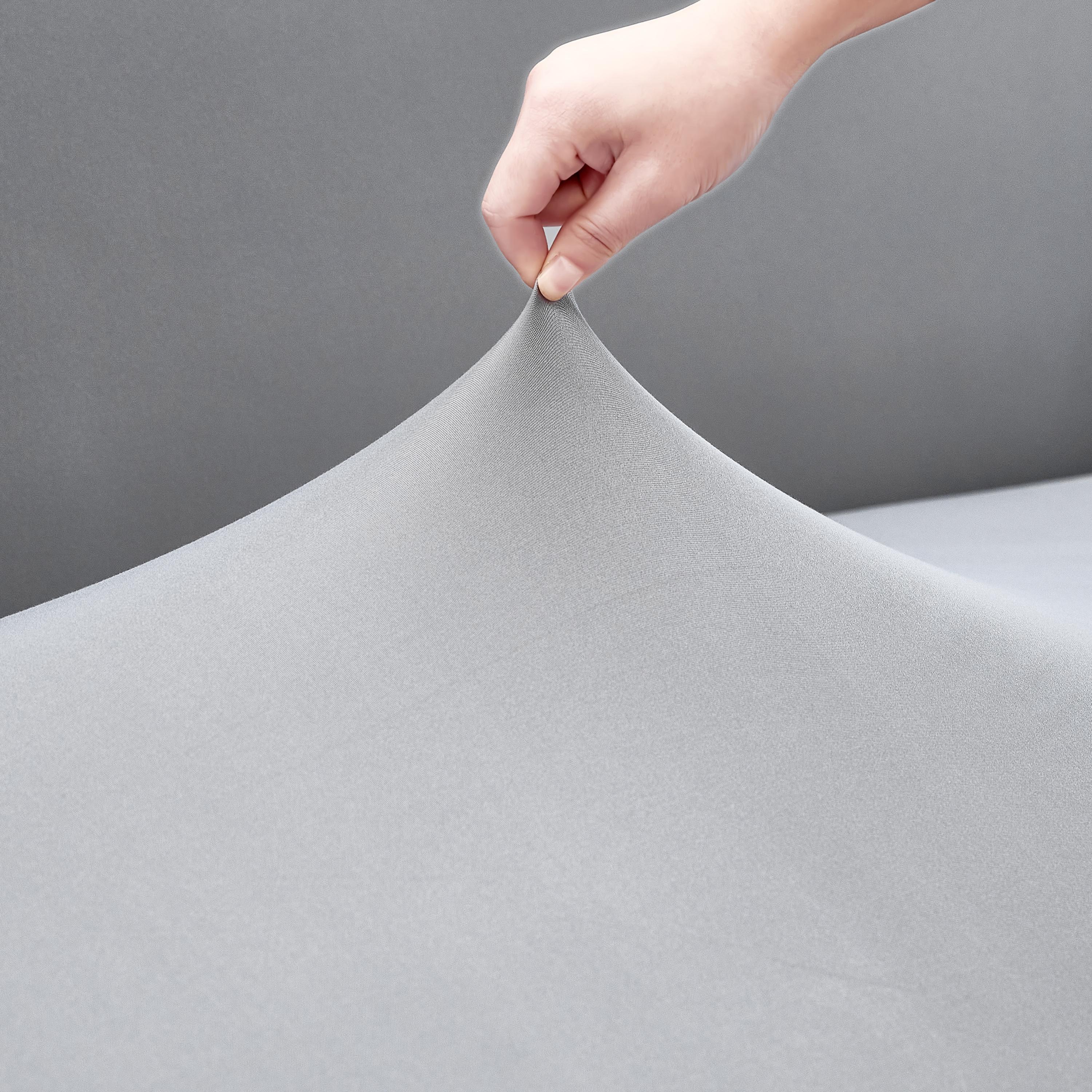 Mikrofiber polyester grå elastisk sofa -dækning
