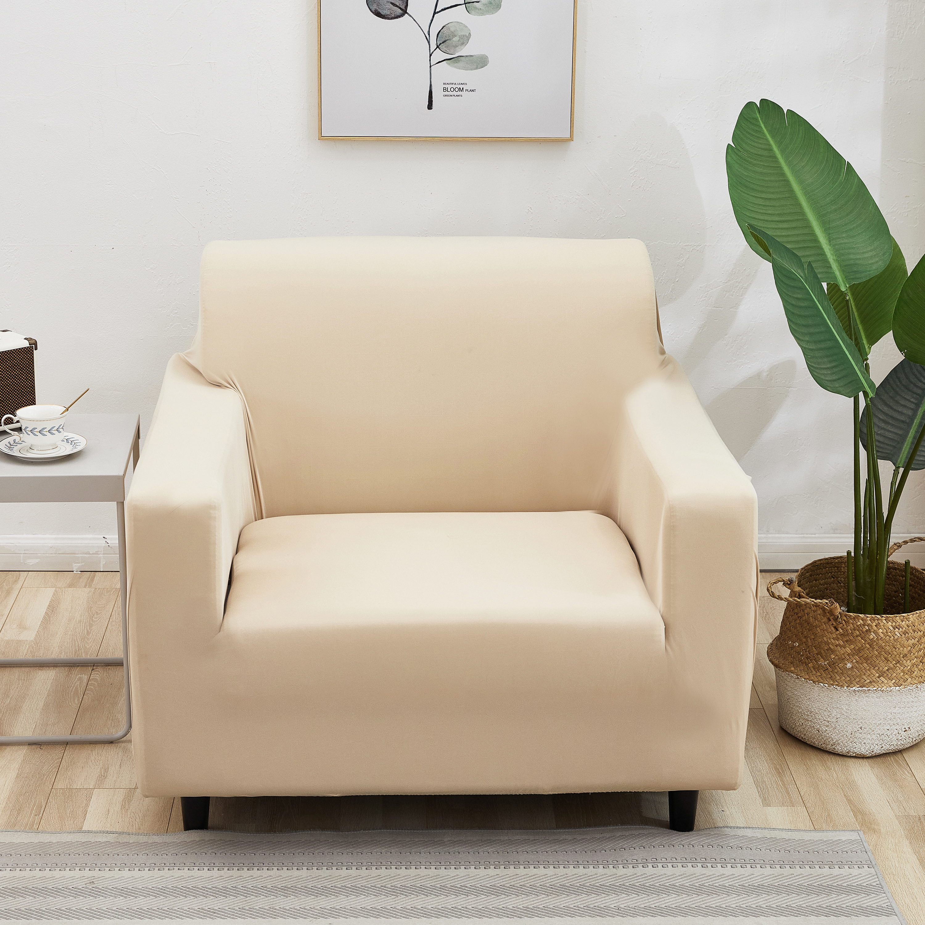 Høj spandex polyester enkelt sofa -dækning