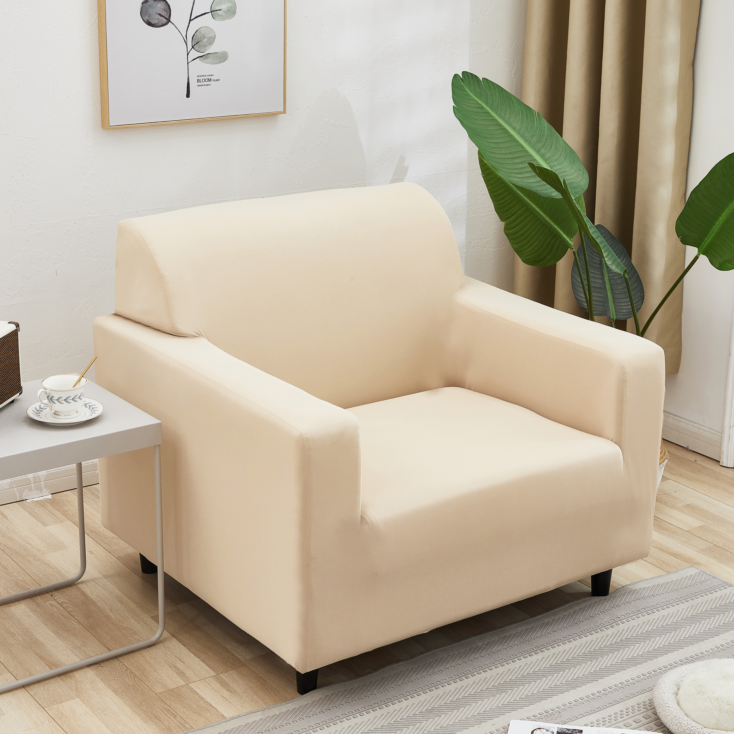 Høj spandex polyester enkelt sofa -dækning